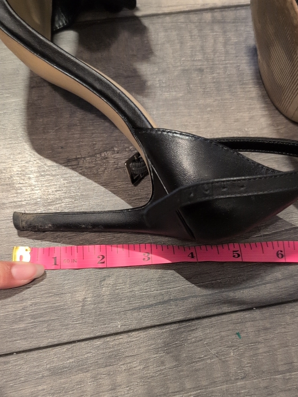 Gianni Bini Black Ruffle Open-Toe Ankle-Strap Heels - Picture 6 of 11